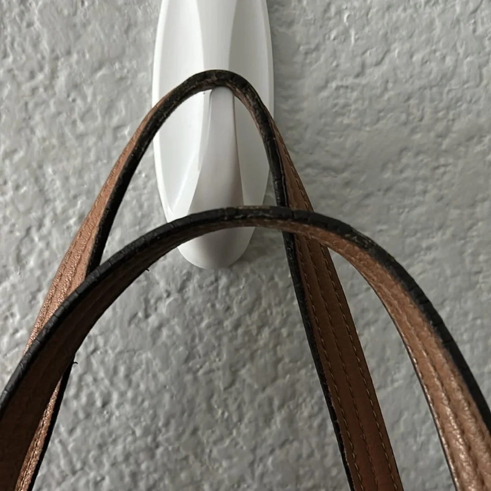 Salvatore Ferragamo Tan Leather Tote with Silver Gancini Accent - Picture 13 of 14